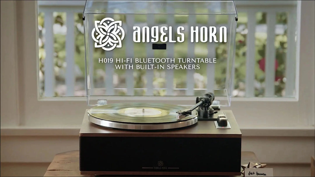 Angels Horn Plattenspieler mit Bluetooth Lautsprecher AngelsHorn