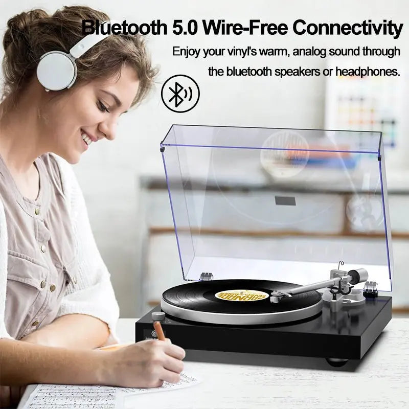 AngelsHorn Angels Horn High Fidelity Vinyl Record Player - The Ultimate Listening Experience