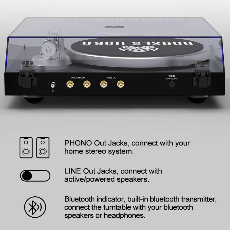 AngelsHorn Angels Horn High Fidelity Vinyl Record Player - The Ultimate Listening Experience