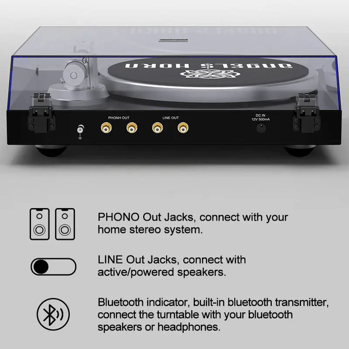 AngelsHorn Angels Horn High Fidelity Vinyl Record Player - The Ultimate Listening Experience