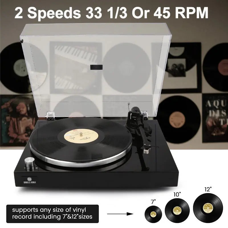 AngelsHorn Angels Horn High Fidelity Vinyl Record Player - The Ultimate Listening Experience