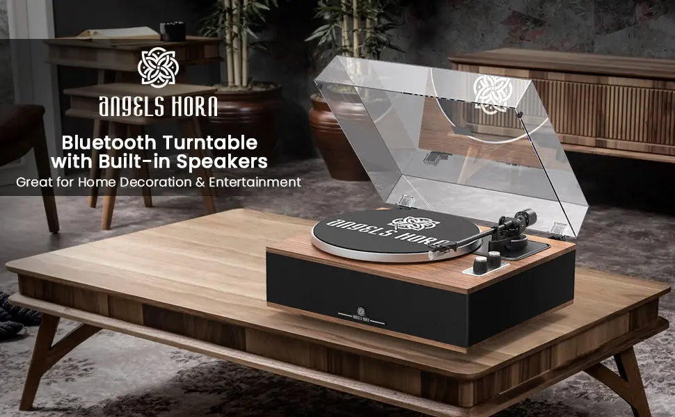 The Evolution of Record Players: Introducing the Angels Horn H019 Hi-Fi Bluetooth Turntable with Built-In Speakers AngelsHorn