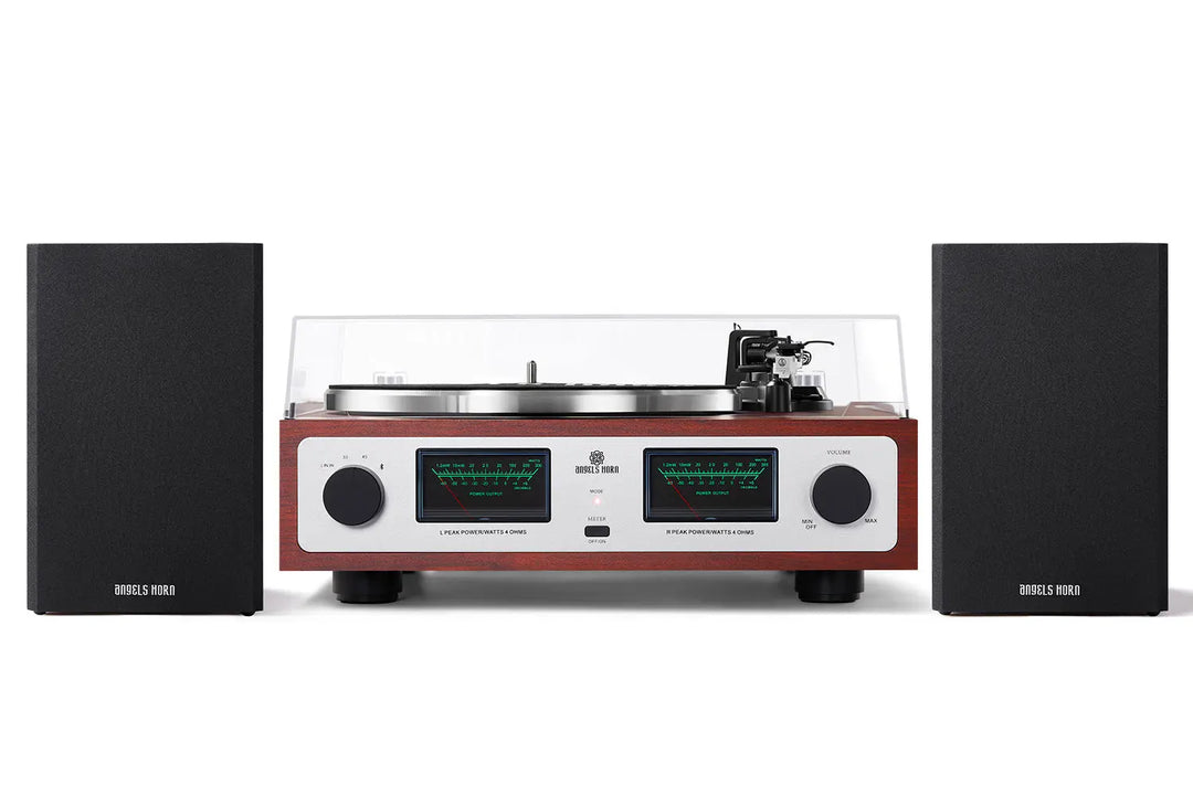 AngelsHornAngels Horn AH6 Turntable HiFi System - Premium Record Player with 
