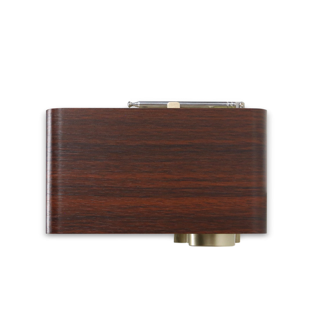 Angels Horn FR01 Vintage Bluetooth Speaker & FM Radio | Retro Wooden Home Audio, Powerful Bass, TF Card/AUX Input, Portable Wireless Speaker for Home, Office, Decor (Walnut Wood)