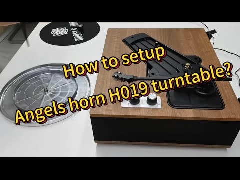 Angels Horn H019 Hi-Fi 블루투스 턴테이블은 내장 스피커가 탑재된 빈티지 레코드 플레이어입니다.