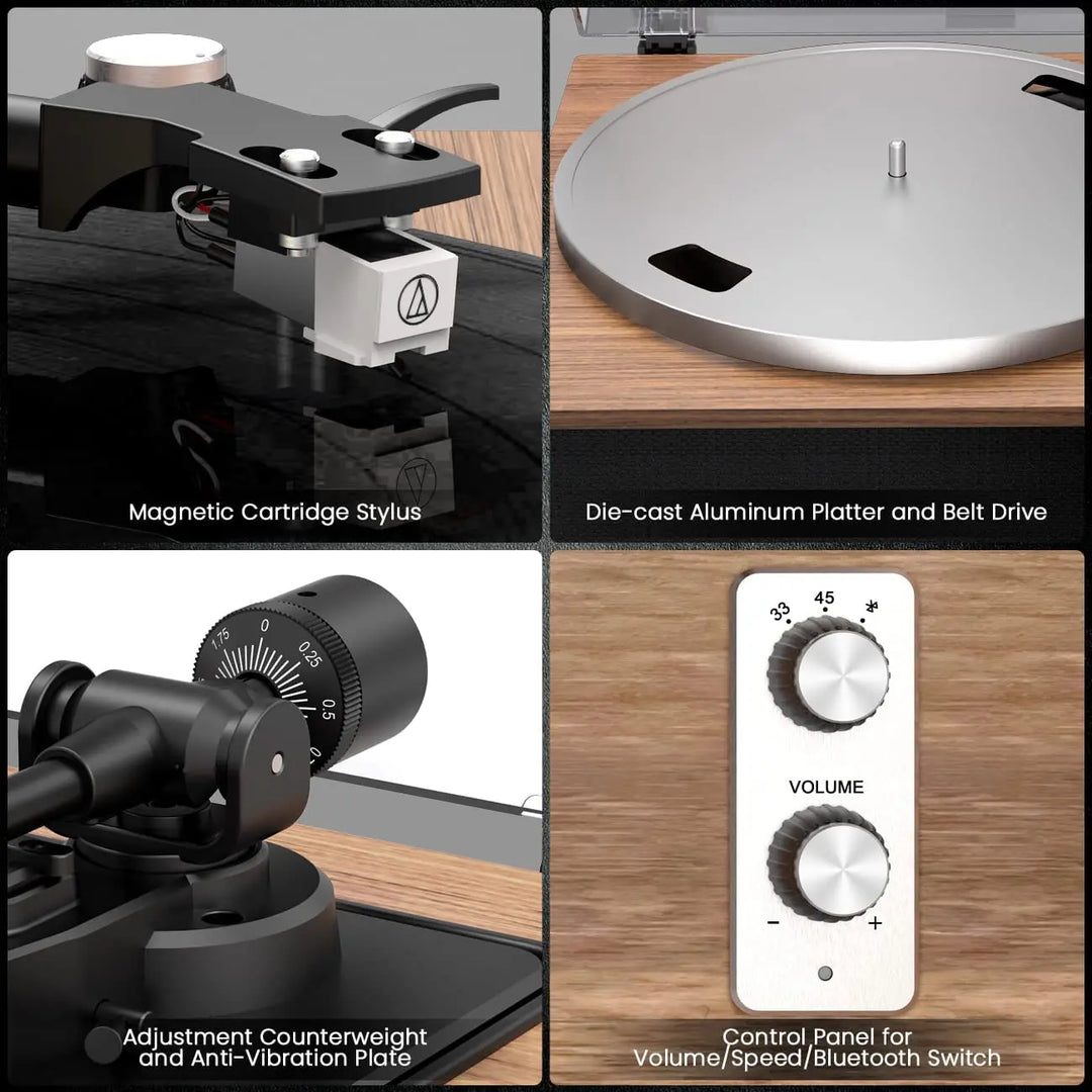 Motorized Turntable w/ Magnetic Attachment Plates 