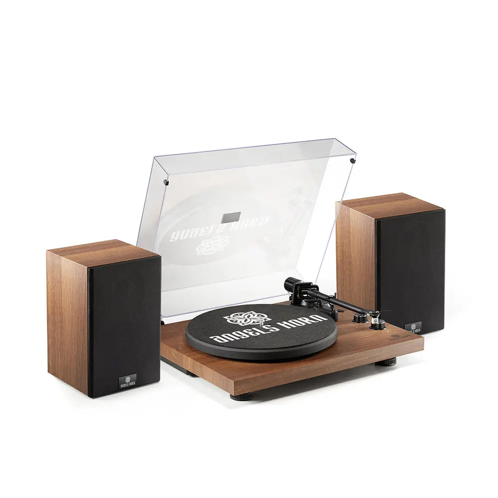 Angels Horn H00501 Hi-Fi Bluetooth Turntable with Stereo Bookshelf Speakers - AngelsHorn