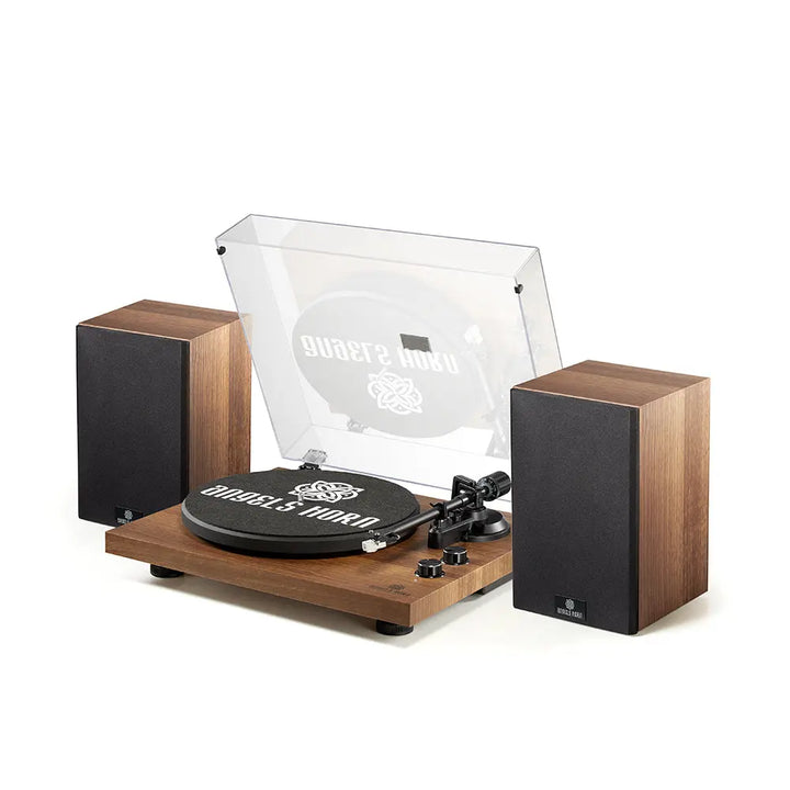 Angels Horn H00501 Hi-Fi Bluetooth Turntable with Stereo Bookshelf Speakers - AngelsHorn