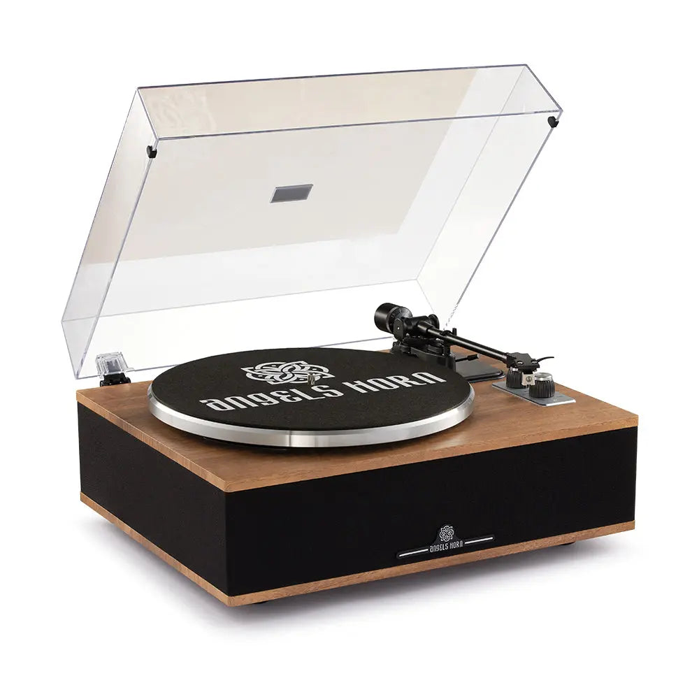 Angels Horn H019 Hi-Fi Bluetooth Turntable with Built-in Speakers vintage  record player